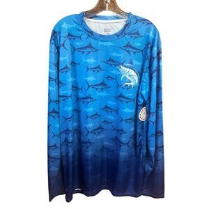 Kobalt 1-Mens Long Sleeve Performance Fishing Sun Shirt Sz XL NWT